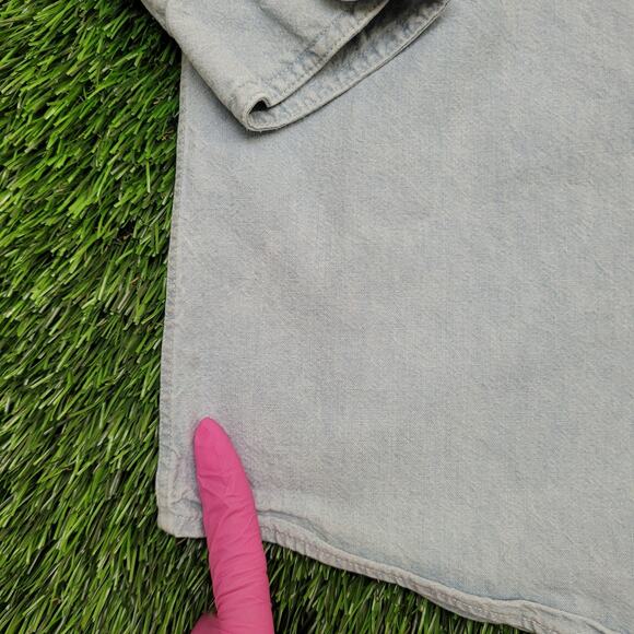 Vintage 90s Looney-Tunes Duffy-Duck Shirt M/L 22x29 Faded Blue - Picture 7 of 16